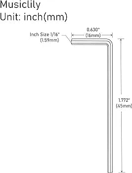 Hex Key 7/32" Ball End Hex Key Wrench, L Shaped Long Arm CR-V Repairing Tool, SAE