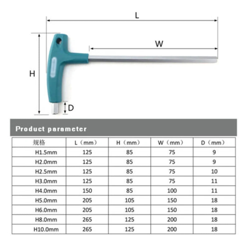 Wrench Allen Hex Key T Shaped Wrench